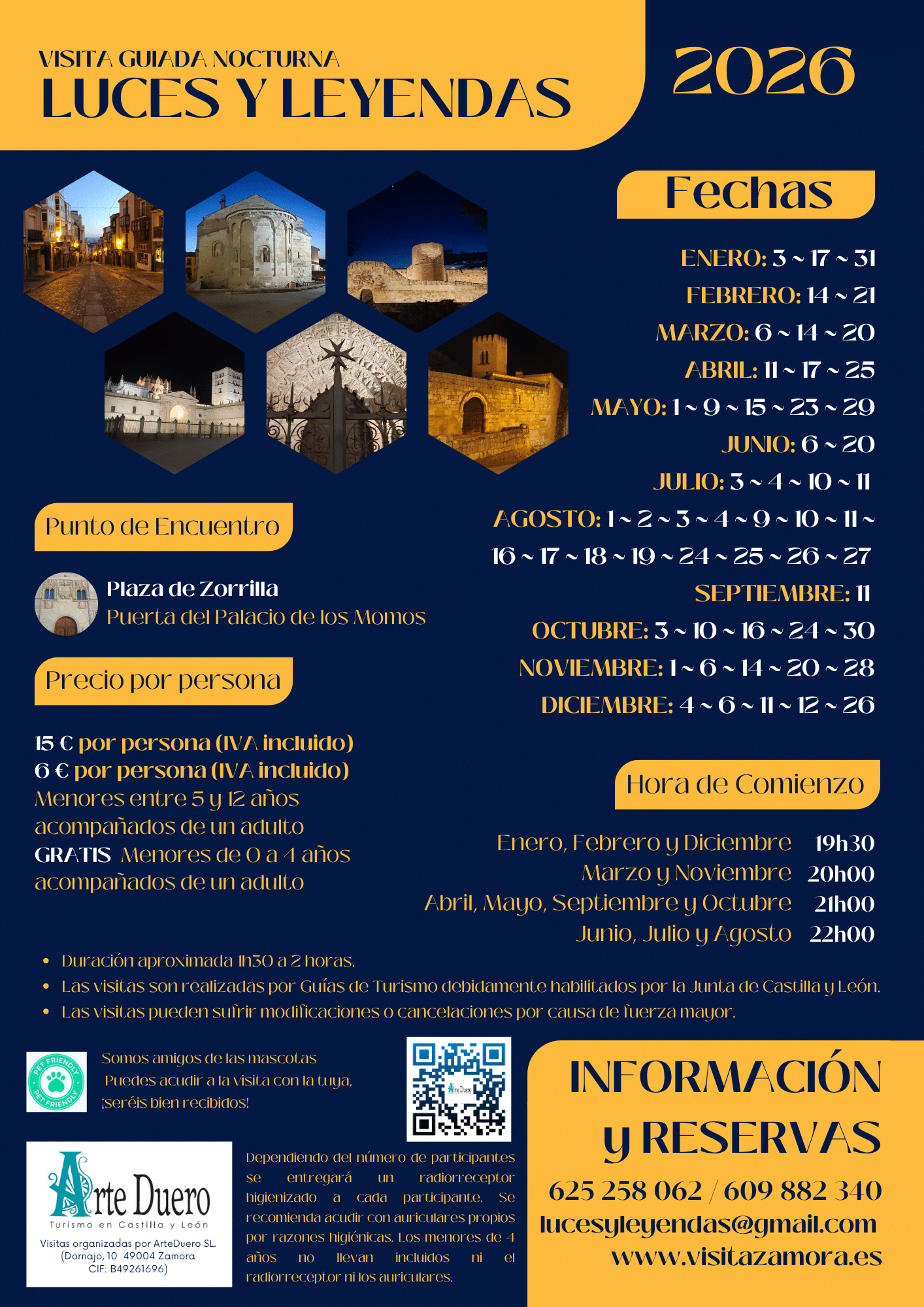 visita nocturna zamora